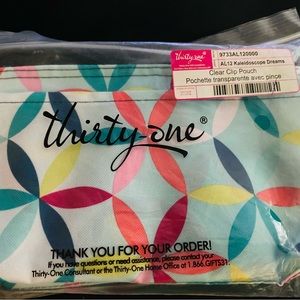 Thirty One clear clip pouch